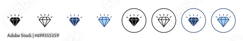 Diamond icon vector. diamond gems sign and symbol