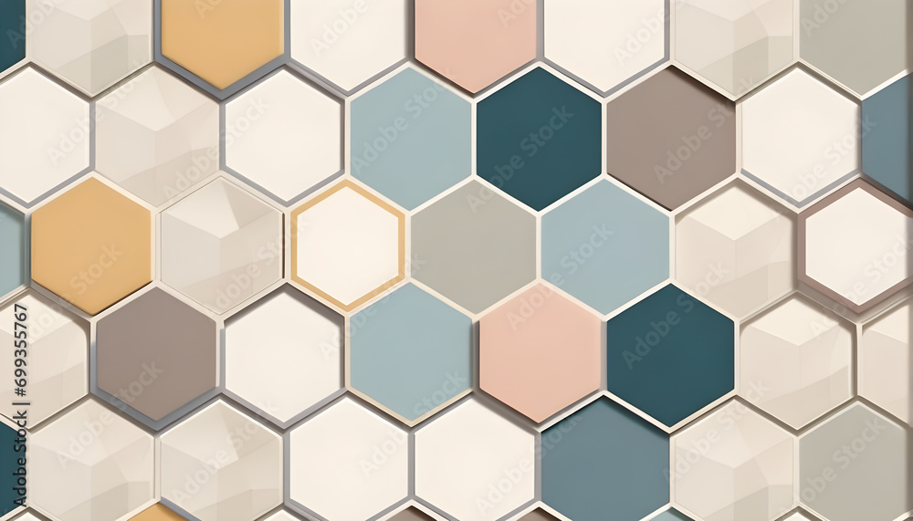 Naklejka premium Abstract geometry-shaped hexagon background