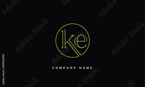KE, EK, K, E Abstract Letters Logo Monogram