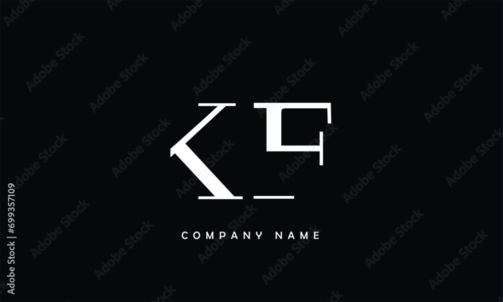 KF, FK, K, F Abstract Letters Logo Monogram KF, FK, K, F Abstract Letters Logo Monogram