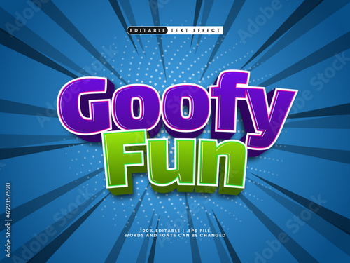 Photos goofy fun editable text effect kids style