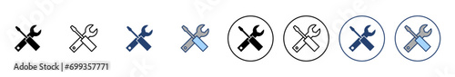 Repair tools icon vector. tool sign and symbol. setting icon. Wrench and screwdriver. Service