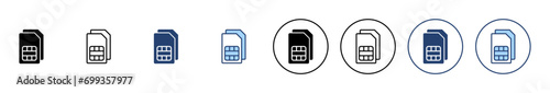 Sim card icon vector. dual sim card sign and symbol