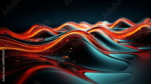 Next-Gen Waves: Dive into Teal and Coral Elegance with 64K Wallpapers – Elevate Your Screens in Style!, Generative AI