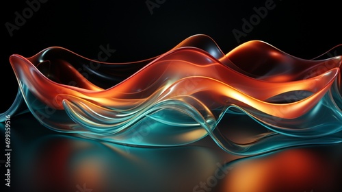 Next-Gen Waves: Dive into Teal and Coral Elegance with 64K Wallpapers – Elevate Your Screens in Style!, Generative AI