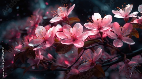 pink and white flowers