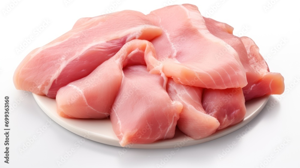 Fresh chicken meat shot on transparent background 