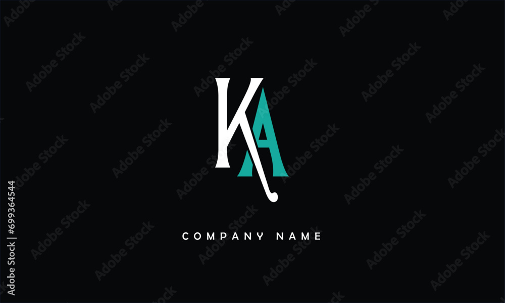 KA, AK, K, A Abstract Letters Logo Monogram KA, AK, K, A Abstract Letters Logo Monogram