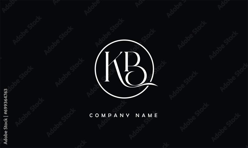 KB, BK, K, B Abstract Letters Logo Monogram KB, BK, K, B Abstract Letters Logo Monogram