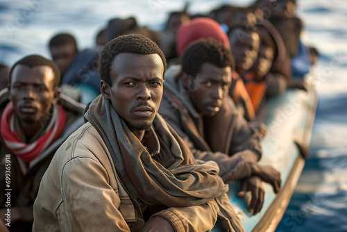 A Group of African Immigrants' Journey to Europe photo