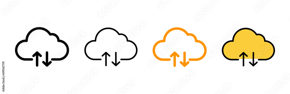Cloud icon set vector. cloud sign and symbol Cloud icon set vector. cloud sign and symbol