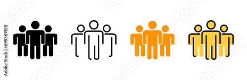 People icon set vector. person sign and symbol. User Icon vector