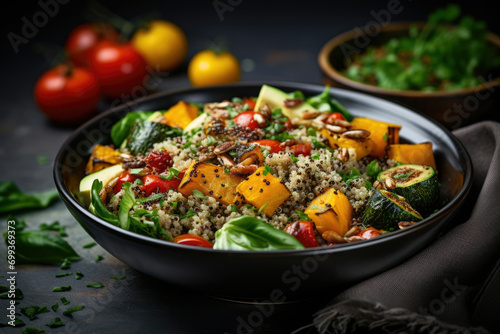 Food plate green bowl healthy vegan lunch vegetable dieting salad vegetarian