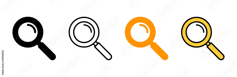 Search icon set vector. search magnifying glass sign and symbol Search icon set vector. search magnifying glass sign and symbol
