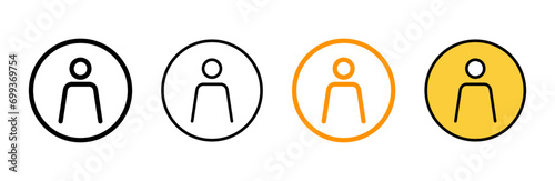User Icon set vector. person sign and symbol. people icon.