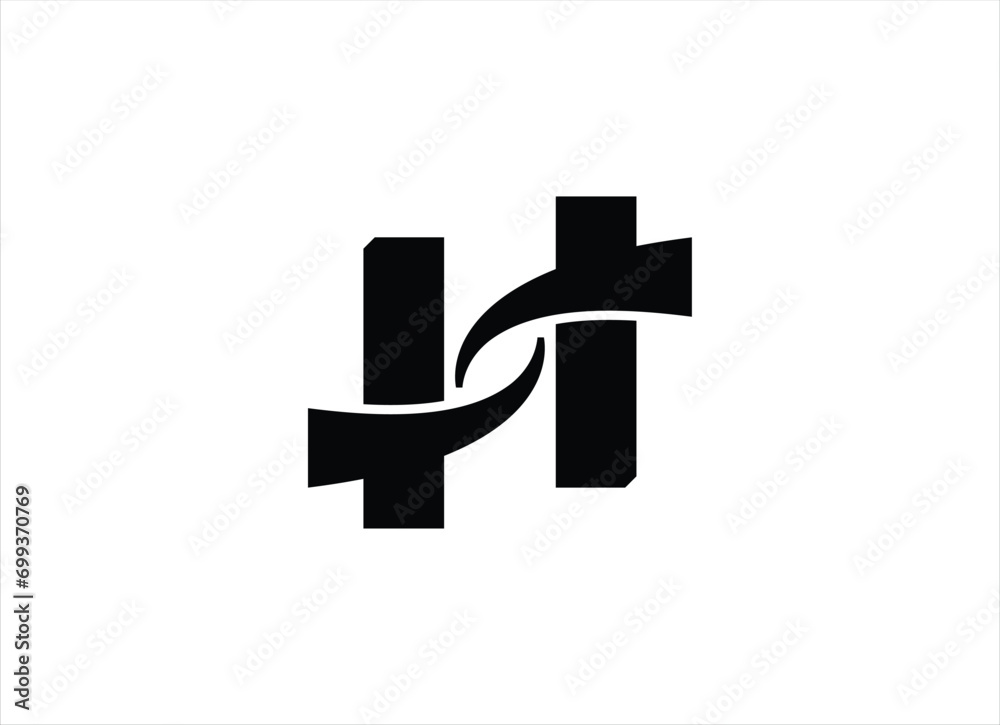 Obraz premium Initial H Letter Logo Design Vector Template. Monogram and Creative Alphabet Letters icon Illustration.