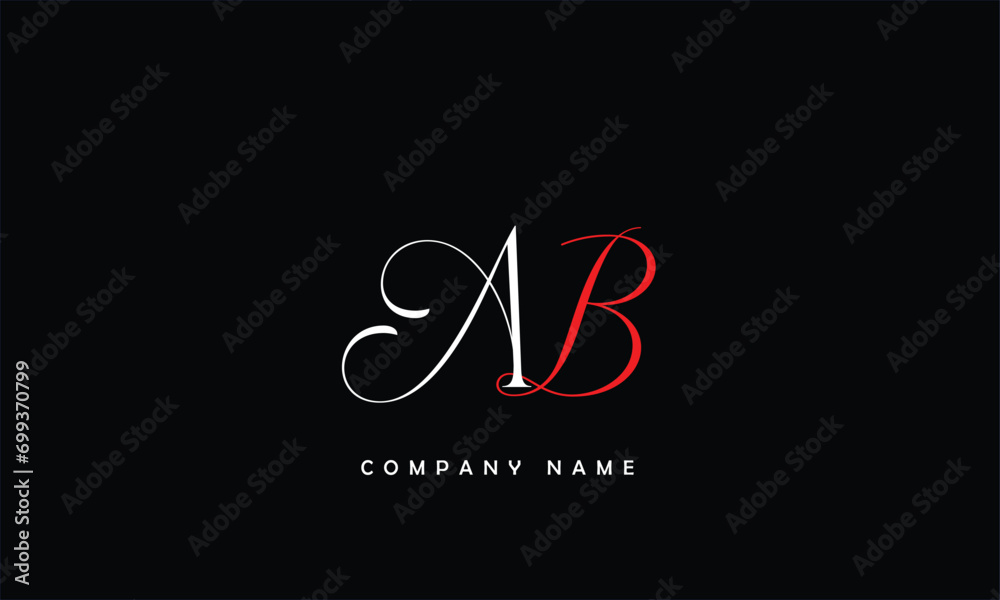 AB, BA, A, B Abstract Letters Logo Monogram AB, BA, A, B Abstract Letters Logo Monogram