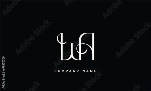 WA, AW, W, A Abstract Letters Logo Monogram