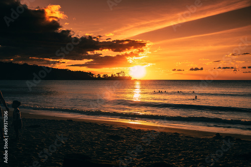 sunset on the beach