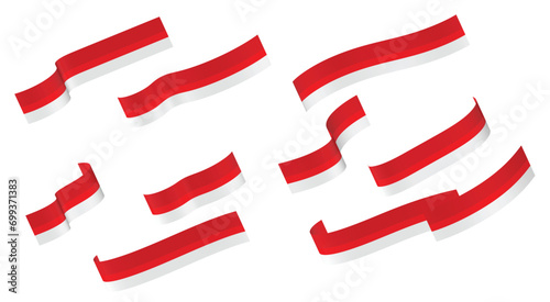 Ribbon vector pack design, creative and colorful ribbon package design, ribbon collection