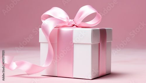 Wrapped gift box  shiny decoration  celebration event generated by AI
