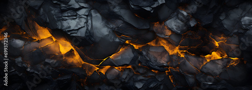 the black and gold volcanic rocks texture and smokes 