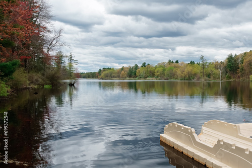 Nashua River in Mine Falls Park NH USA