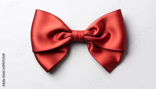 Shiny satin bow tie, symbol of elegance generated by AI