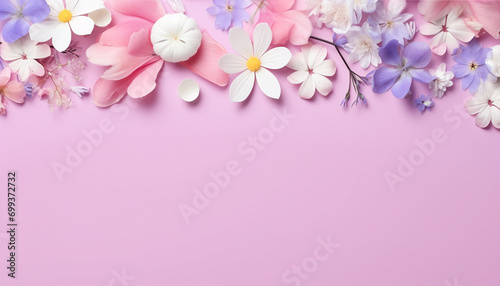 Pink flower blossom on nature background, romantic and beautiful generated by AI © Gstudio
