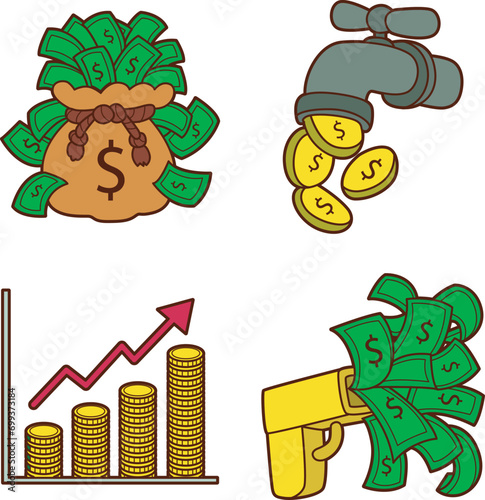 The theme of this icon set is Money