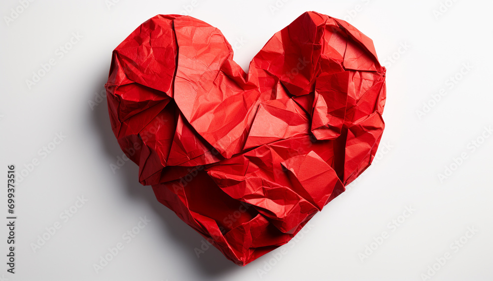 Love shapes paper, romance abstracts creativity, close up ideas generated by AI Love shapes paper, romance abstracts creativity, close up ideas generated by AI
