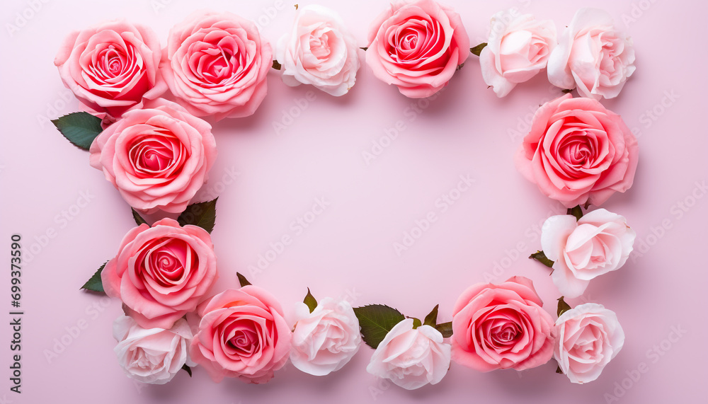 Romance blossoms in nature pink floral decoration generated by AI