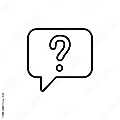 Question chat outline icons, minimalist vector illustration ,simple transparent graphic element .Isolated on white background