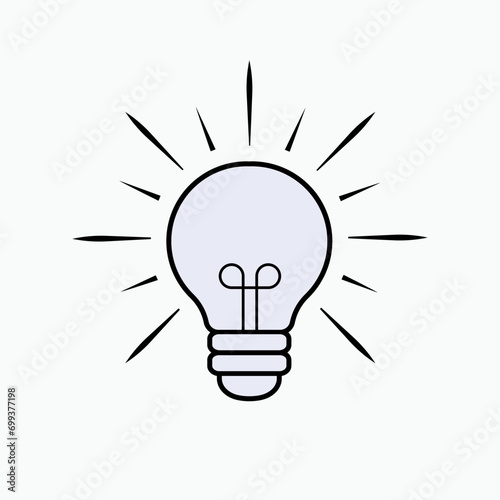 Lightbulb Icon. Idea, Innovative. Electricity Symbol - Vector.