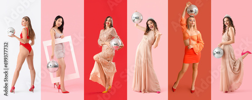 Collection of stylish young...