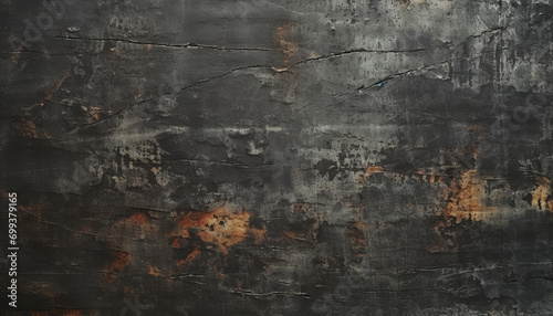 Abstract rusty metal wall with stained grunge backdrop generated by AI
