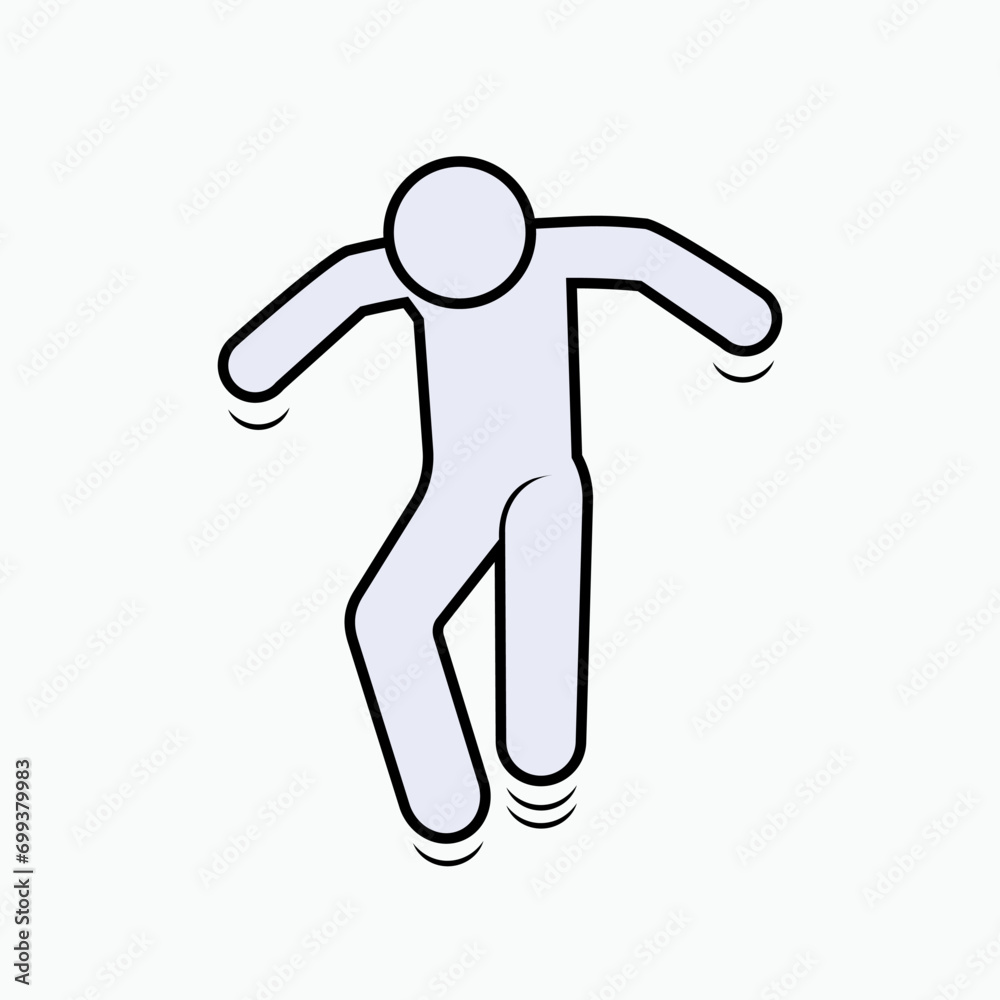 Man Jumping Icon. Surprised, Socked Gesture. Man Jumping Icon. Surprised, Socked Gesture.