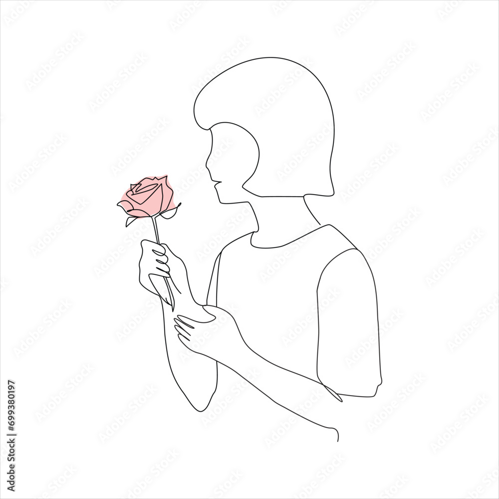 rose flower Continuous line drawing of a hand holding. Beautiful rose flower simple line art with active strok
rose flower Continuous line drawing of a hand holding. Beautiful rose flower simple line art with active strok