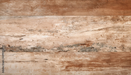 Old wood plank with weathered, stained, rustic design generated by AI