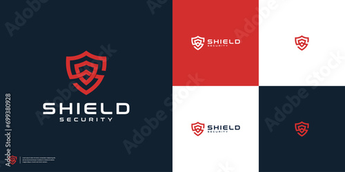 Shield guard logo design template