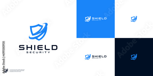 Abstract shield logo design inspiration