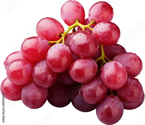 Bunch of grapes isolated on transparent background. PNG