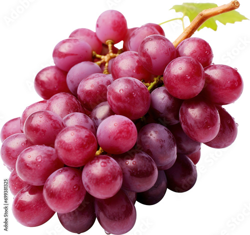 Bunch of grapes isolated on transparent background. PNG