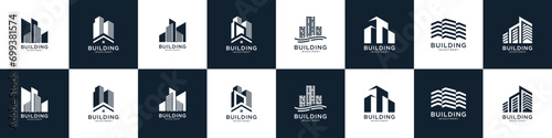 Set of abstract Real estate logo design template. Mega collection icon Building for your business