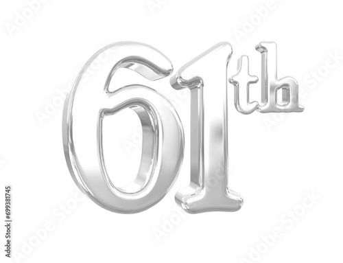 61th Anniversary Silver 3D