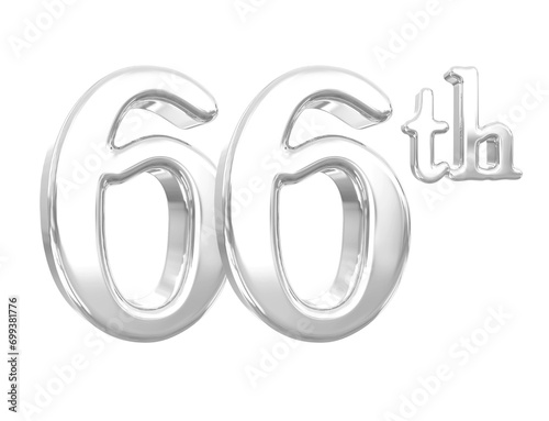 66th Anniversary Silver 3D