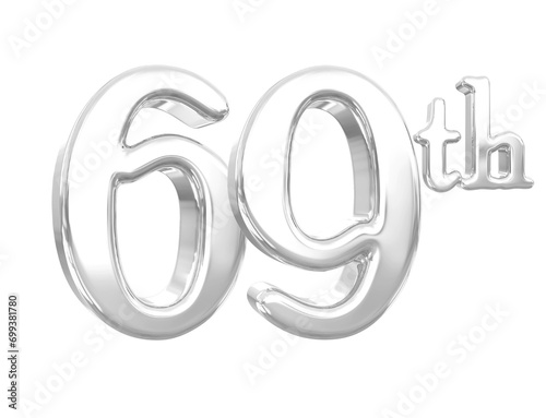 69th Anniversary Silver 3D