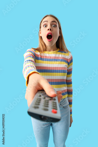 Emotional young woman with ...