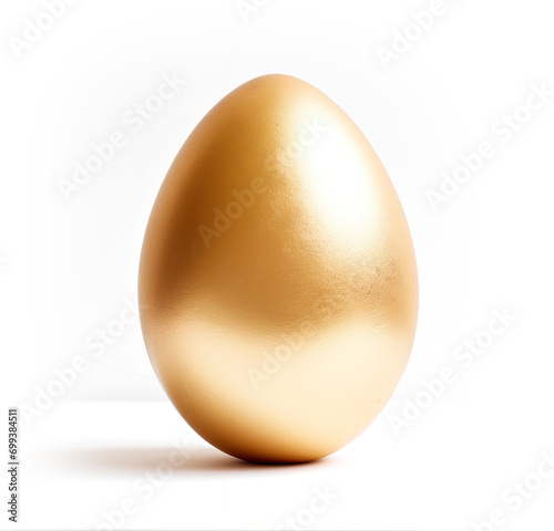 Golden egg isolated on transparent background. PNG
