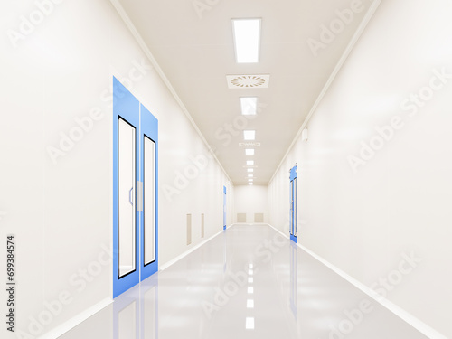 Corridors Clean Room in pharmaceutical factory